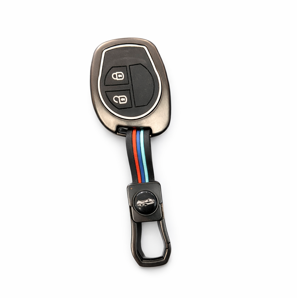 Grey Metal Keycover For Maruti Suzuki | 2 Button - Modheads.in