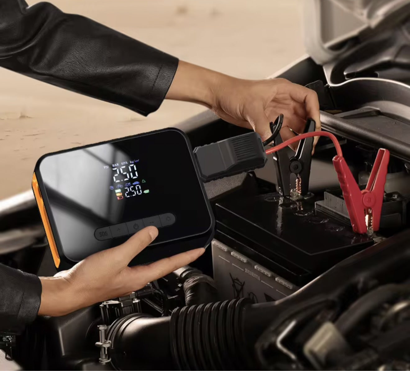 CAROS Multifunctional Wireless Jump Starter & Tyre Inflator | 1 Year Warranty