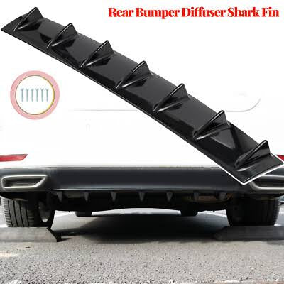 7 Fin Bumper Diffuser | ABS Plastic | Gloss Black