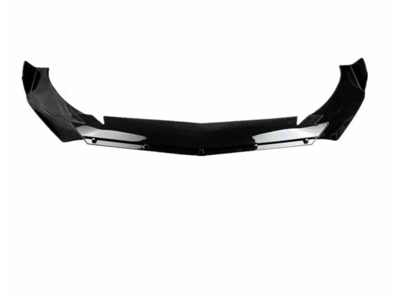 Universal Front Bumper Splitters (Spikes Design) (Gloss Black)