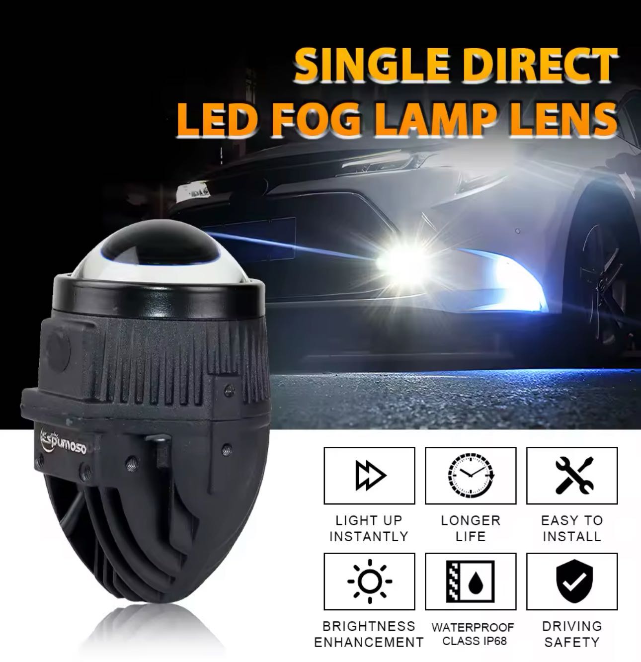 2” Projector With High Beam/ Low Beam Laser - Modheads.in