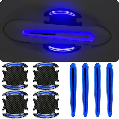 8PCs Anti Scratch Nail Guard And Door Handle Guard | Carbon Fiber Finish - Modheads.in