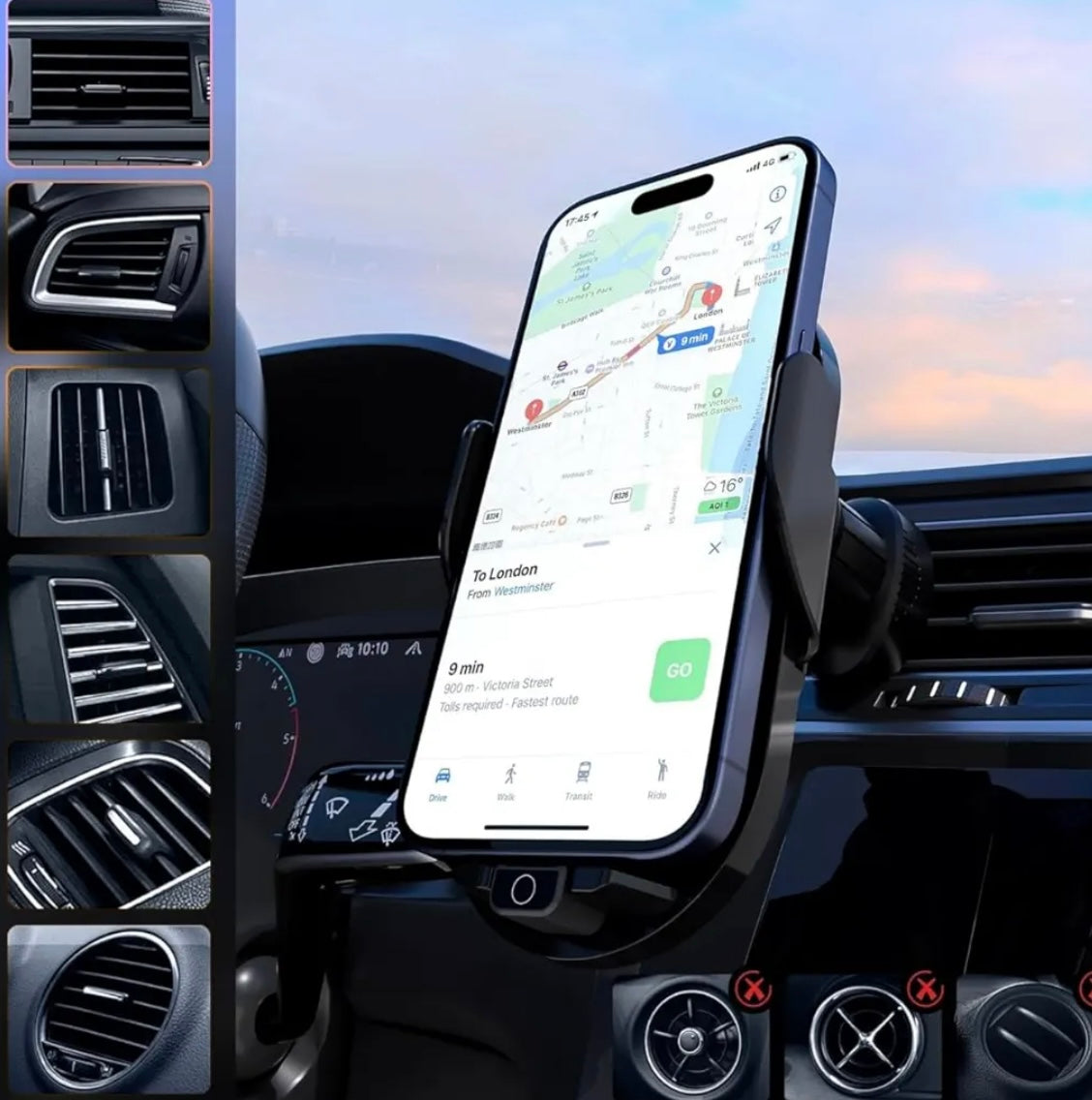 15W Smart Car Mount Charger | Phone Holder - Modheads.in