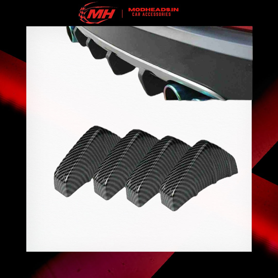 Rear Fin Diffusers (Carbon Fiber Finish) - Modheads.in