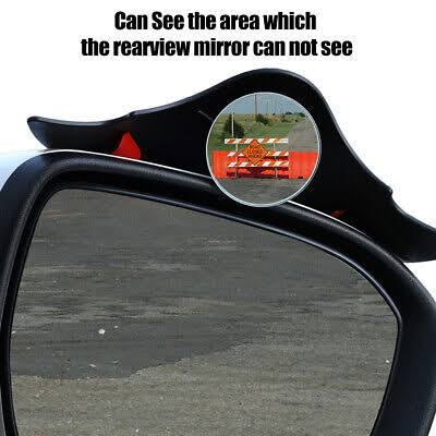 Batman Style Blind Spot Mirror For ORVM (Carbon Fiber Finish)