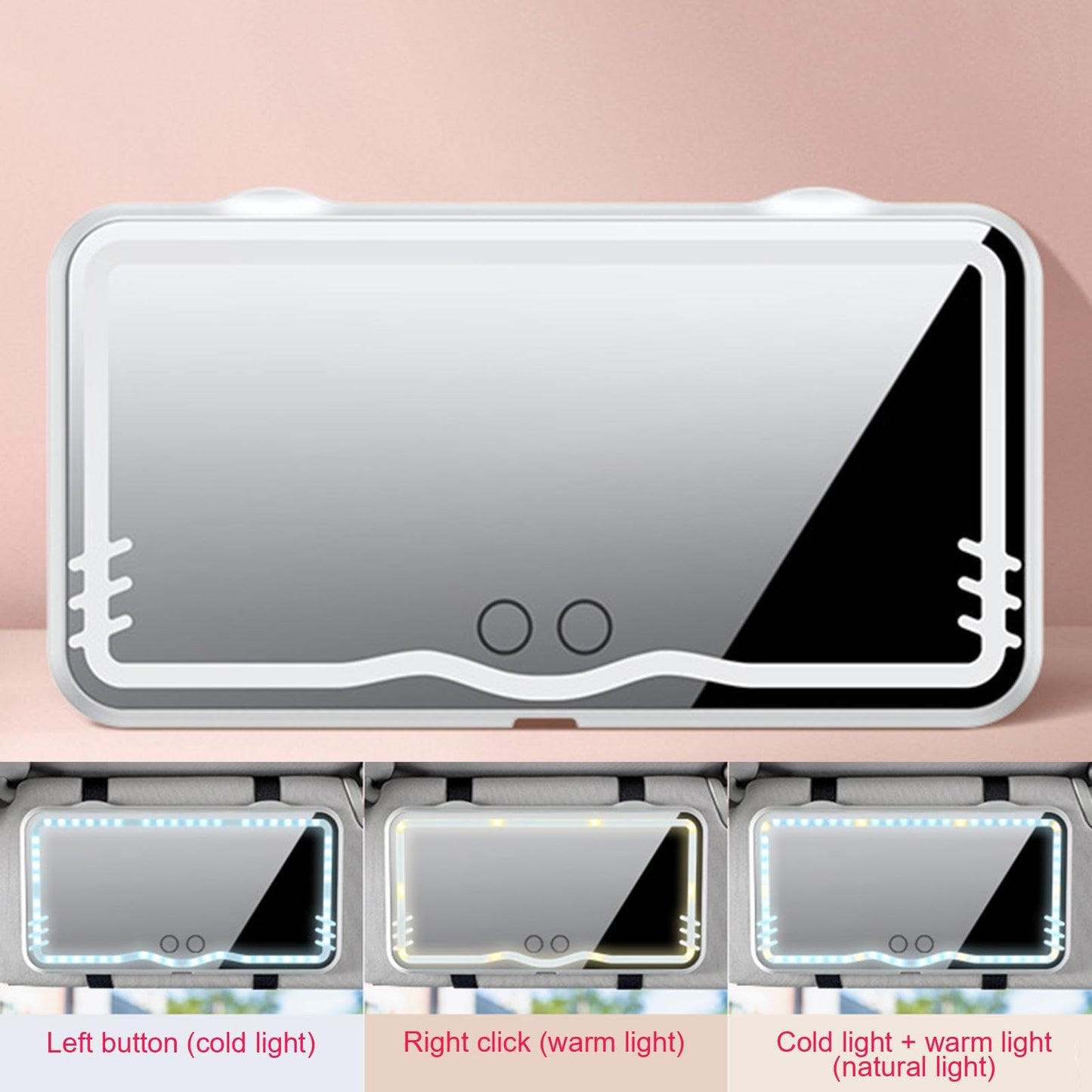 LED Touch Screen Vanity Mirror For Makeup | Lighting Modes | Type C Charging (LARGE)
