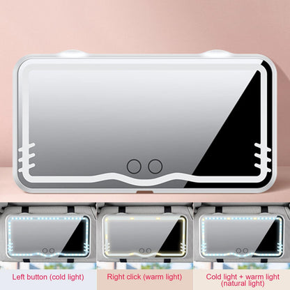 LED Touch Screen Vanity Mirror For Makeup | Lighting Modes | Type C Charging (LARGE)