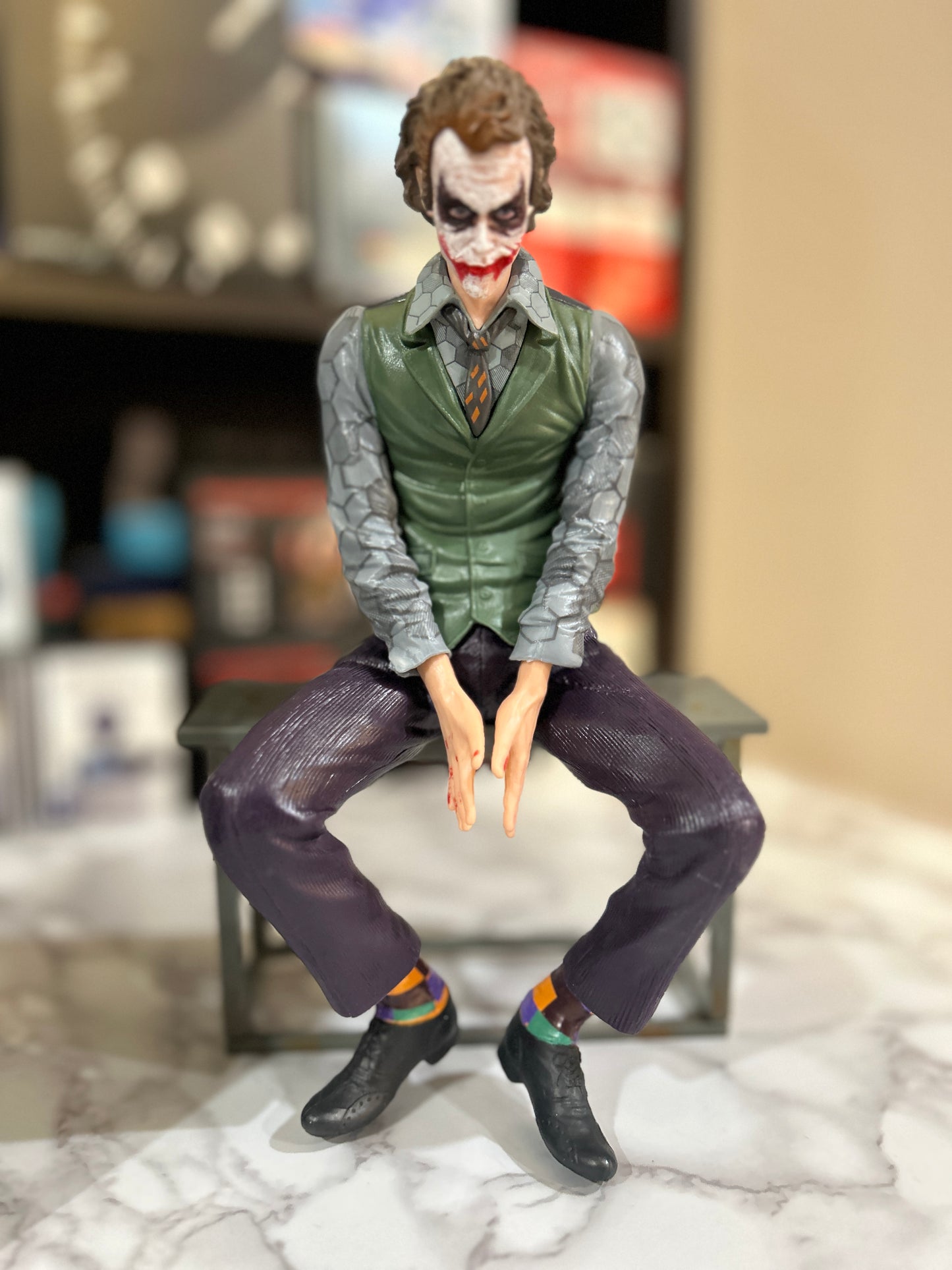 Joker Action Figure Sitting Statue For Car