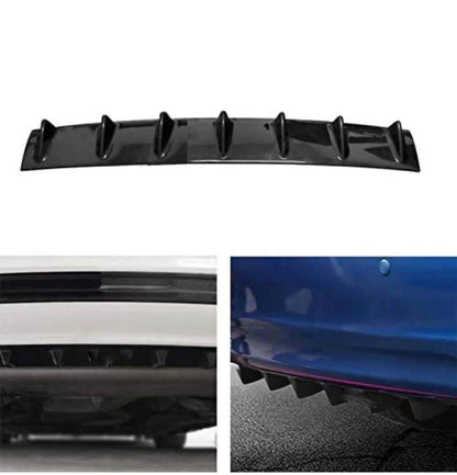 7 Fin Bumper Diffuser | ABS Plastic | Gloss Black
