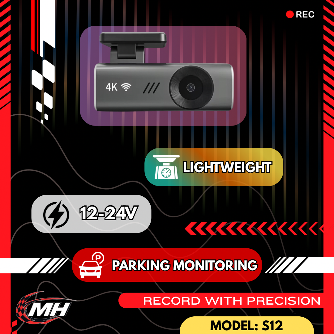 MODHEADS.IN S12 4K Dashcam | Single Channel | App Connectivity - Modheads.in