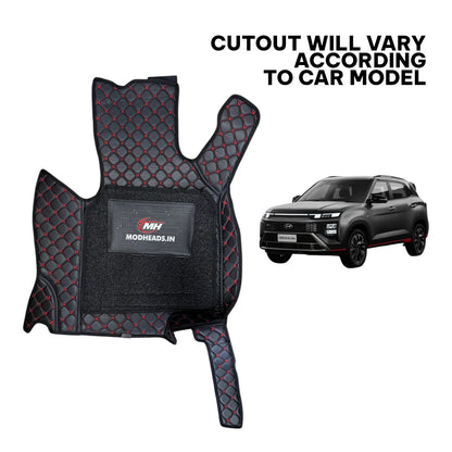 7D Mats for Creta N Line | Black/Silver - Modheads.in