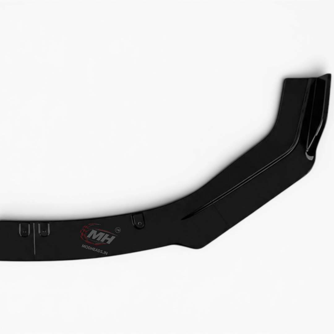 4PC Front Splitters Set For Sedans | Gloss Black | ABS Plastic - Modheads.in