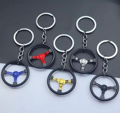 Steering Wheel Miniature Keychain (1PC) (Golden) - Modheads.in