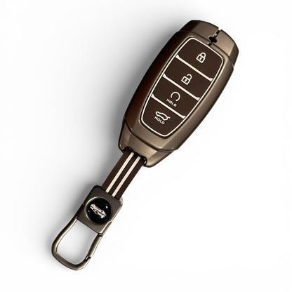 Metallic Grey Key Cover For Hyundai | 4 Button - Modheads.in