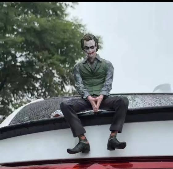 Joker Action Figure Sitting Statue For Car