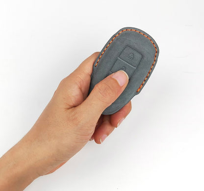 Alcantara Premium Key Cover For Hyundai | 4 Button (Grey)