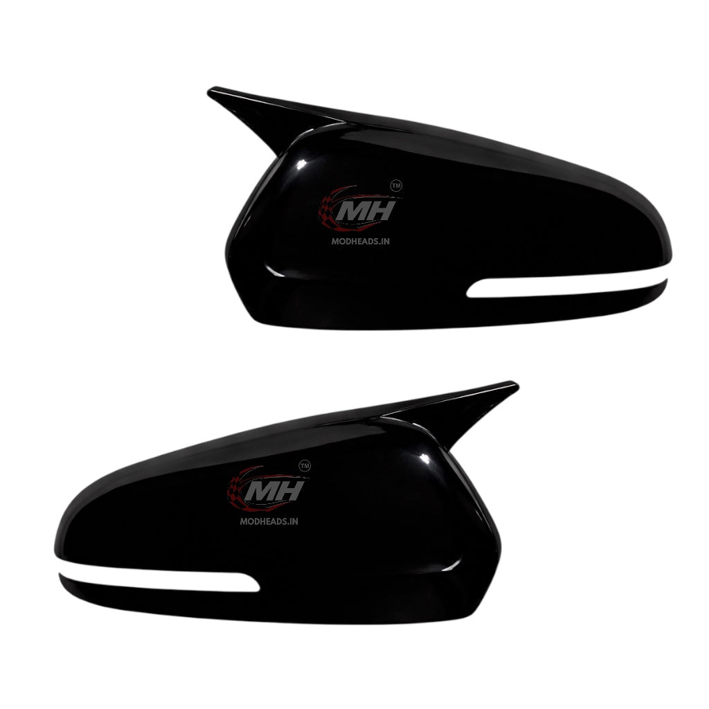 Gloss Black Mirror Covers for Creta 2020+ - Modheads.in