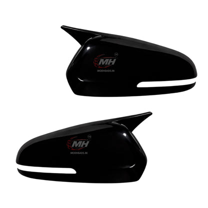 Gloss Black Mirror Covers for Creta 2020+ - Modheads.in