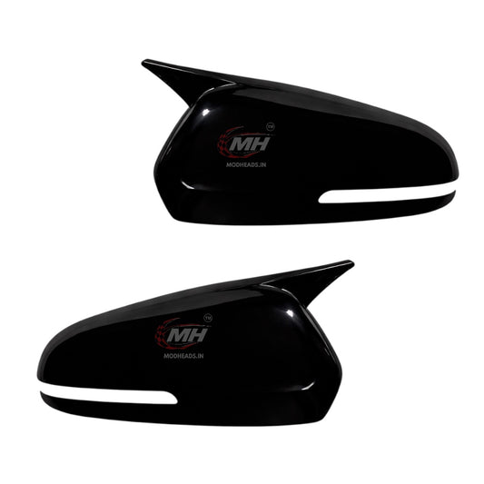Gloss Black Mirror Covers for Creta 2020+ - Modheads.in