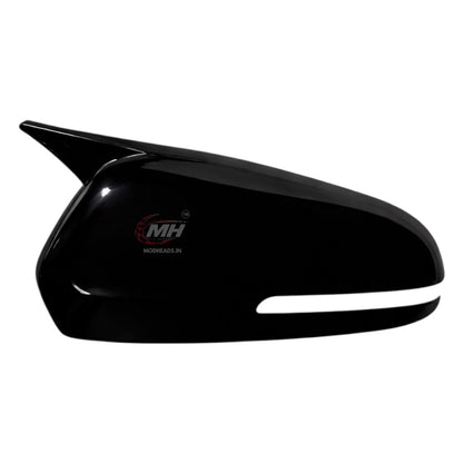 Gloss Black Mirror Covers for Creta 2020+ - Modheads.in