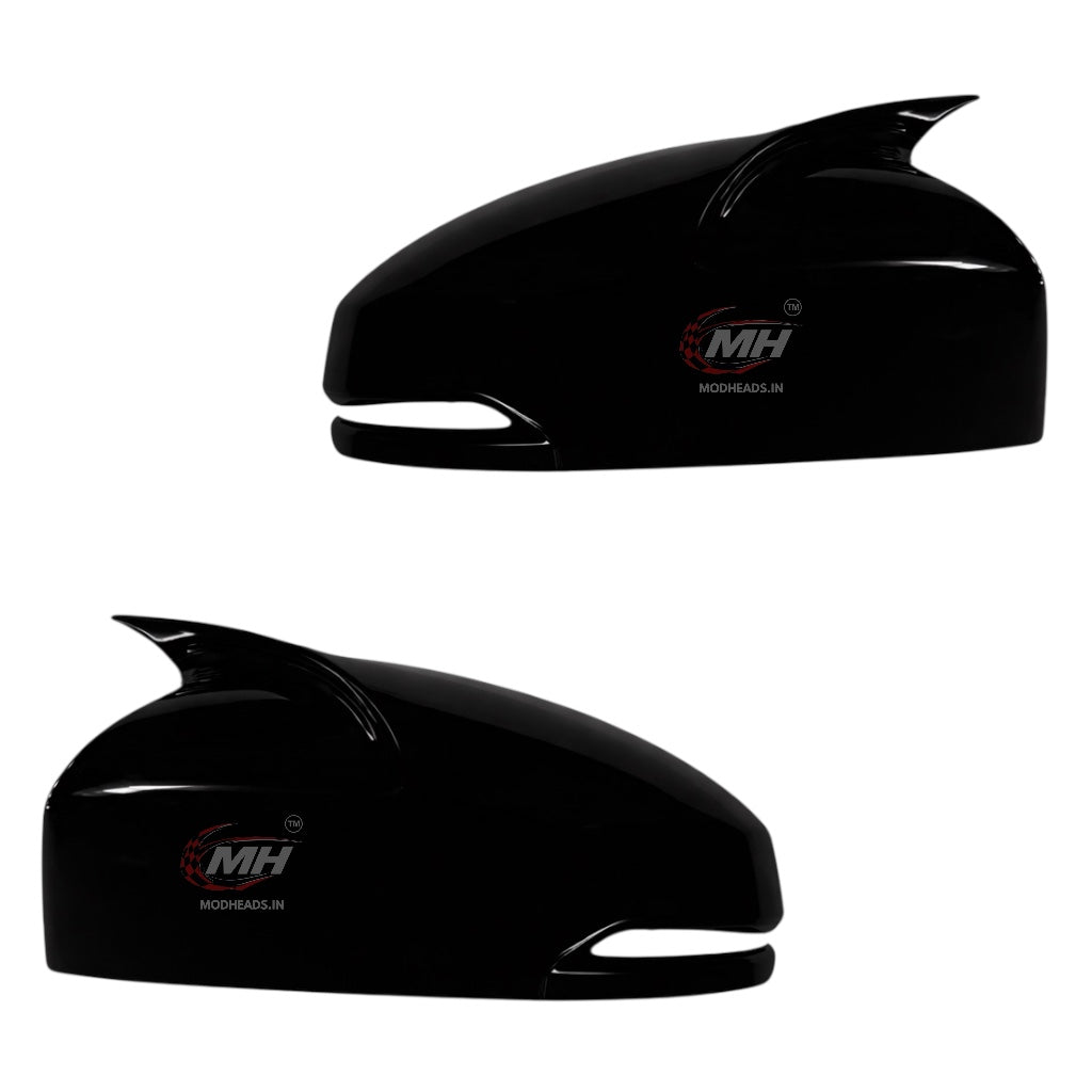 Gloss Black Mirror Covers for Honda | Amaze, Jazz, City 14-19, BR-V, WR-V - Modheads.in