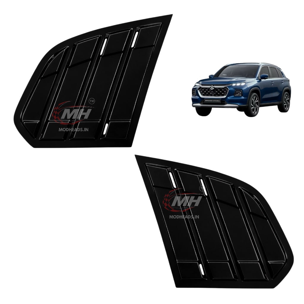 Gloss Black Window Louvers for Grand Vitara - Modheads.in
