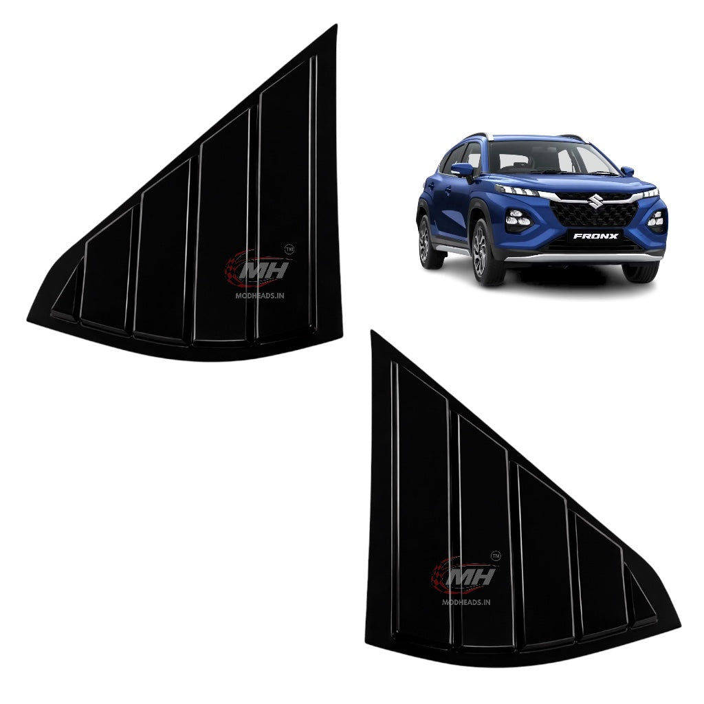 Gloss Black Window Louvers for Fronx - Modheads.in