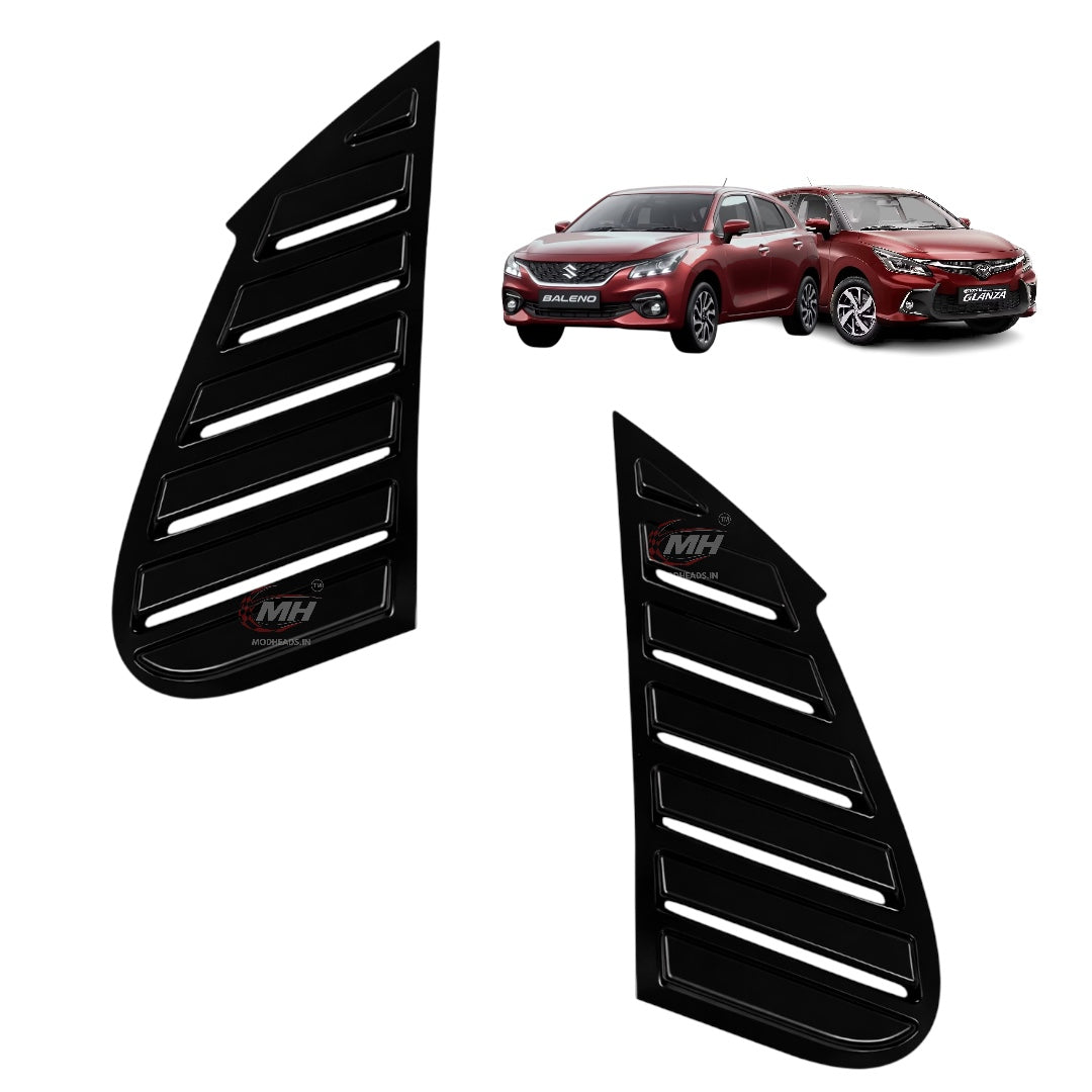Gloss Black Window Louvers for Baleno/Glanza - Modheads.in
