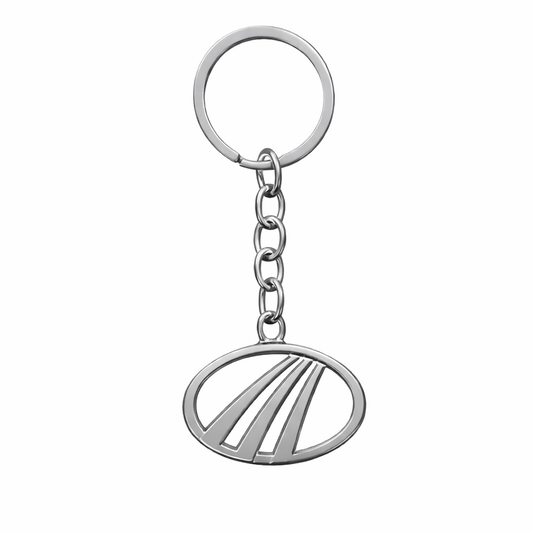 Chrome Finish Keychain For Mahindra Old Logo - Modheads.in