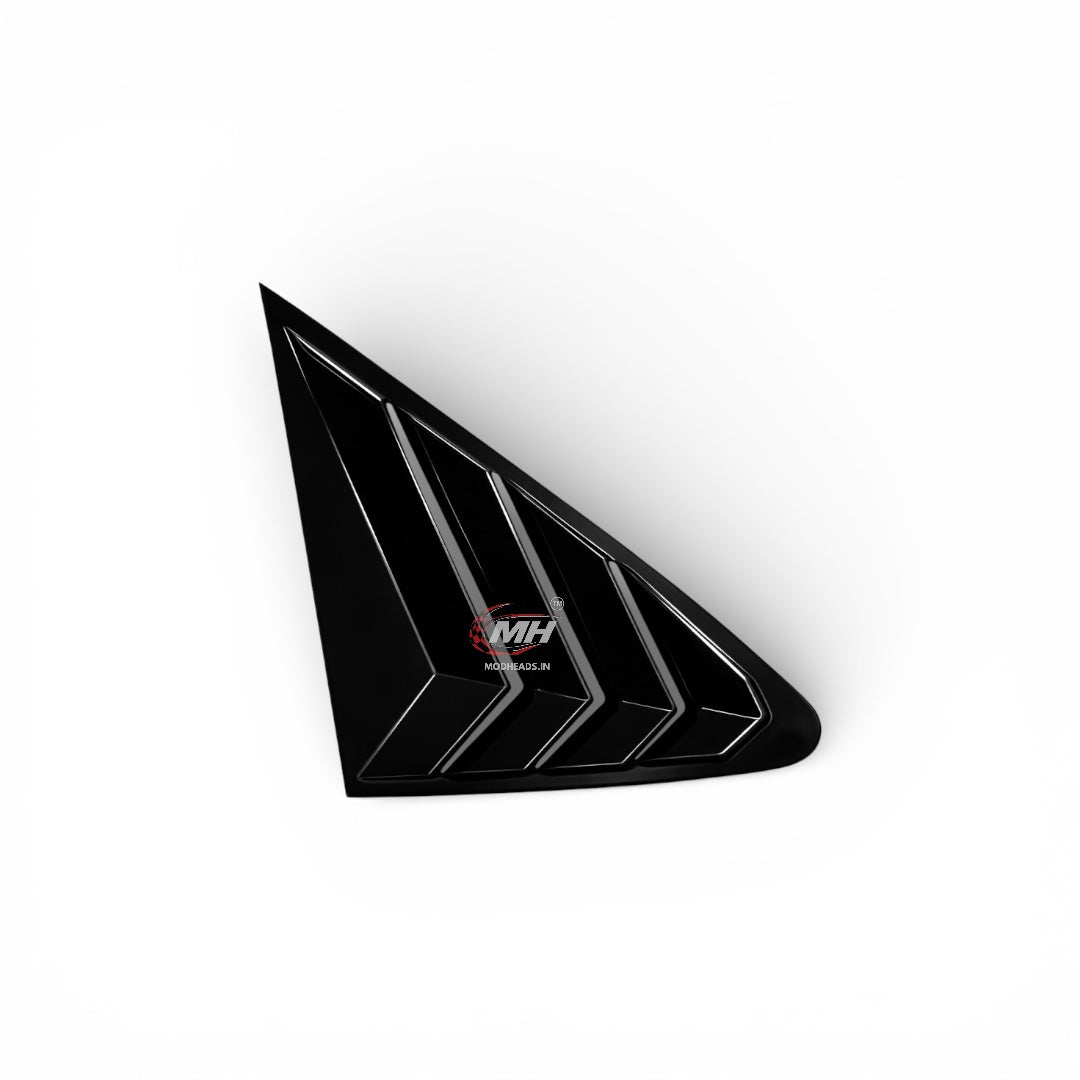 Gloss Black Window Louvers For VW Virtus, Skoda Slavia - Modheads.in