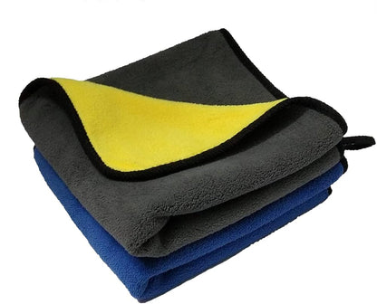 Double Sided Microfiber Cloth 30x40 (600GSM) (Set of 2) (Assorted Colour) - Modheads.in