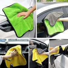 Double Sided Microfiber Cloth 30x40 (600GSM) (Set of 2) (Assorted Colour) - Modheads.in