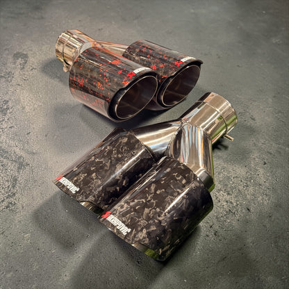 Akrapovic Forged Carbon Fiber Dual Exhaust Tip (1pc) - Modheads.in