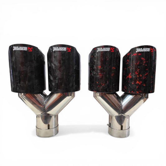 Akrapovic Forged Carbon Fiber Dual Exhaust Tip (1pc) - Modheads.in