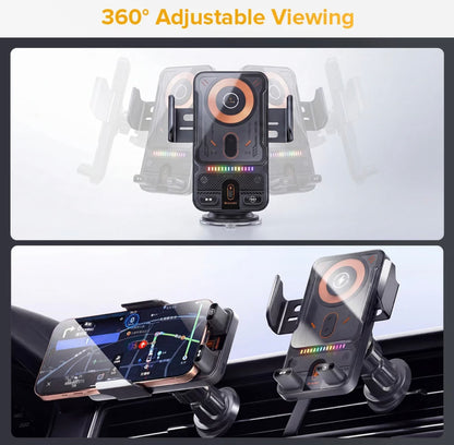Stellar Drive 15W Auto-Clamp Wireless Car Charger | XC-90 CHARGE-X - 1 Year Warranty