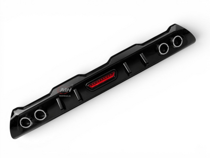 Rear Bumper Diffuser For Brezza 2022+ | With Brake Light | Gloss Black - Modheads.in