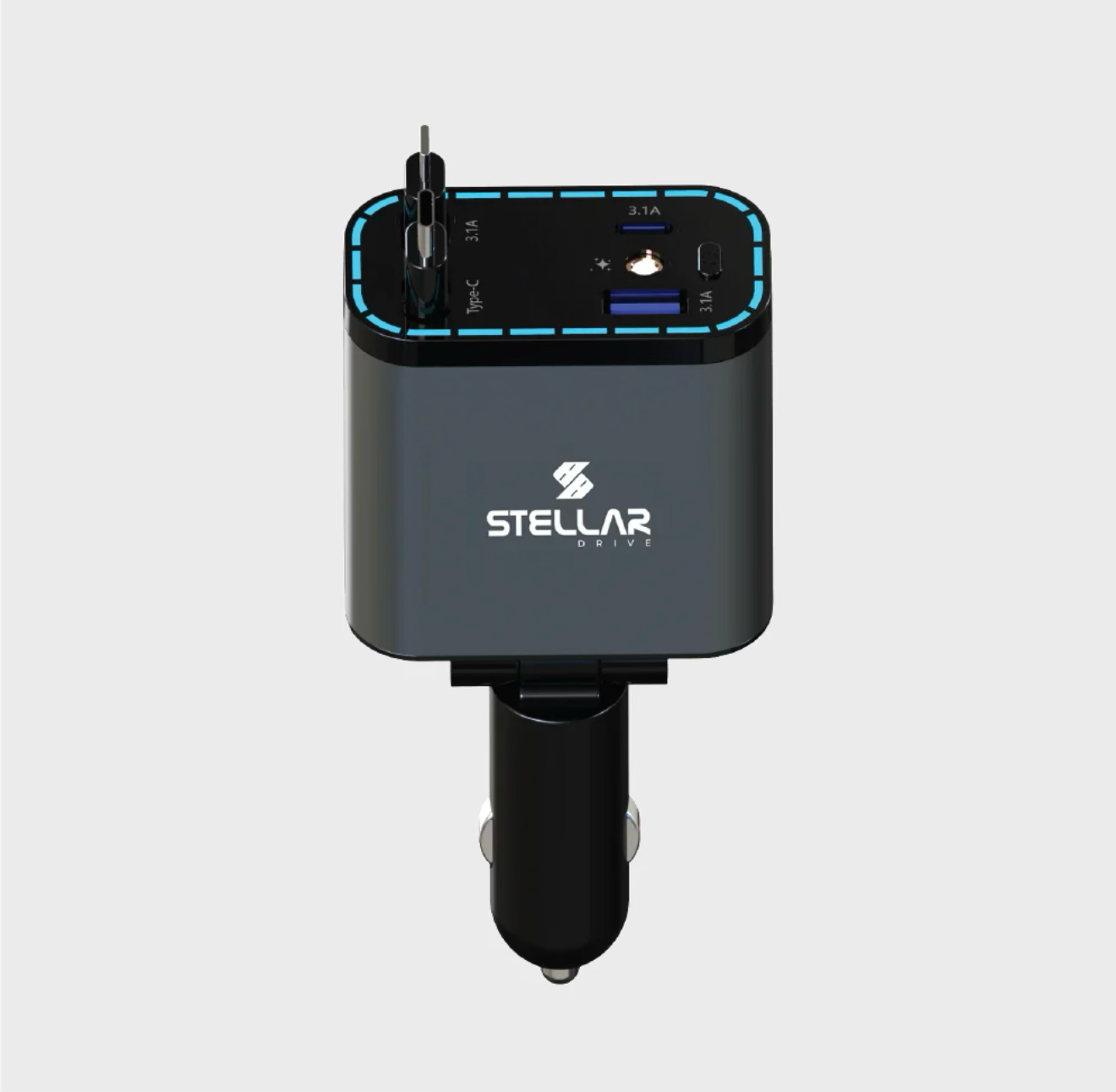 Stellar XC-19 | 4-in-1 Retractable Cable | Fast Charging | 90W | 1 Year Warranty - Modheads.in
