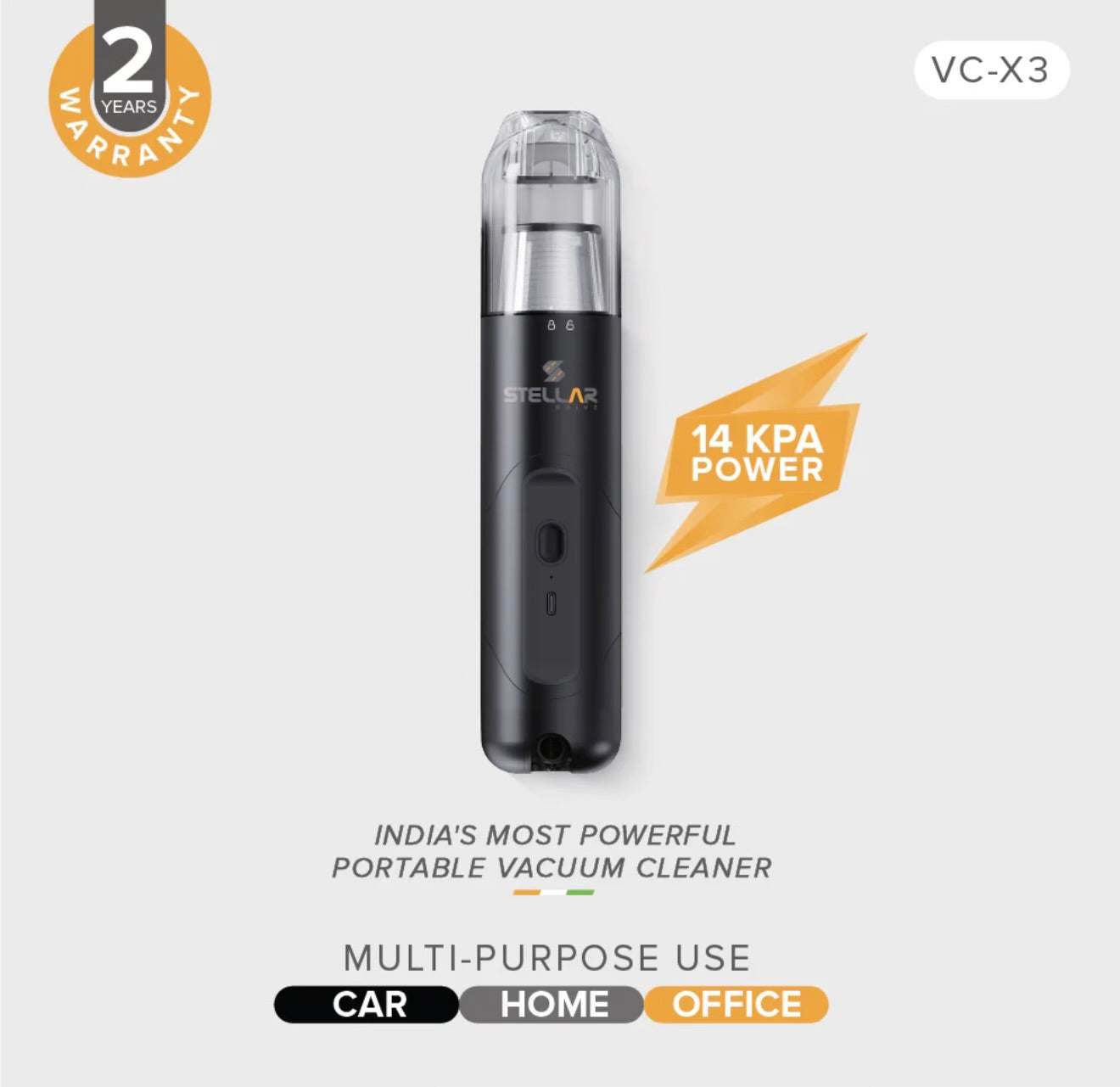 Stellar 4-in-1 Cordless Portable Vacuum Cleaner | Powerful Suction | 7500 mAh Battery | 2 Years Warranty - Modheads.in