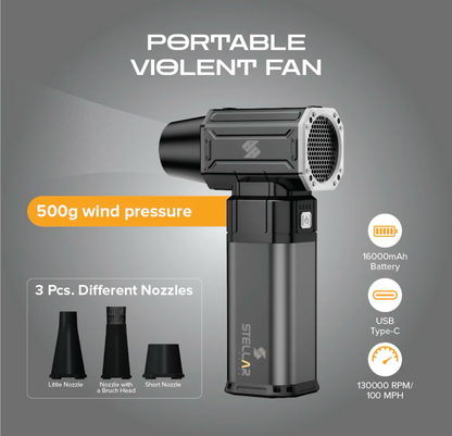 Stellar Mini Powerful Speed Air Duster | 130000 RPM | Rechargeable | 1 Year Warranty - Modheads.in