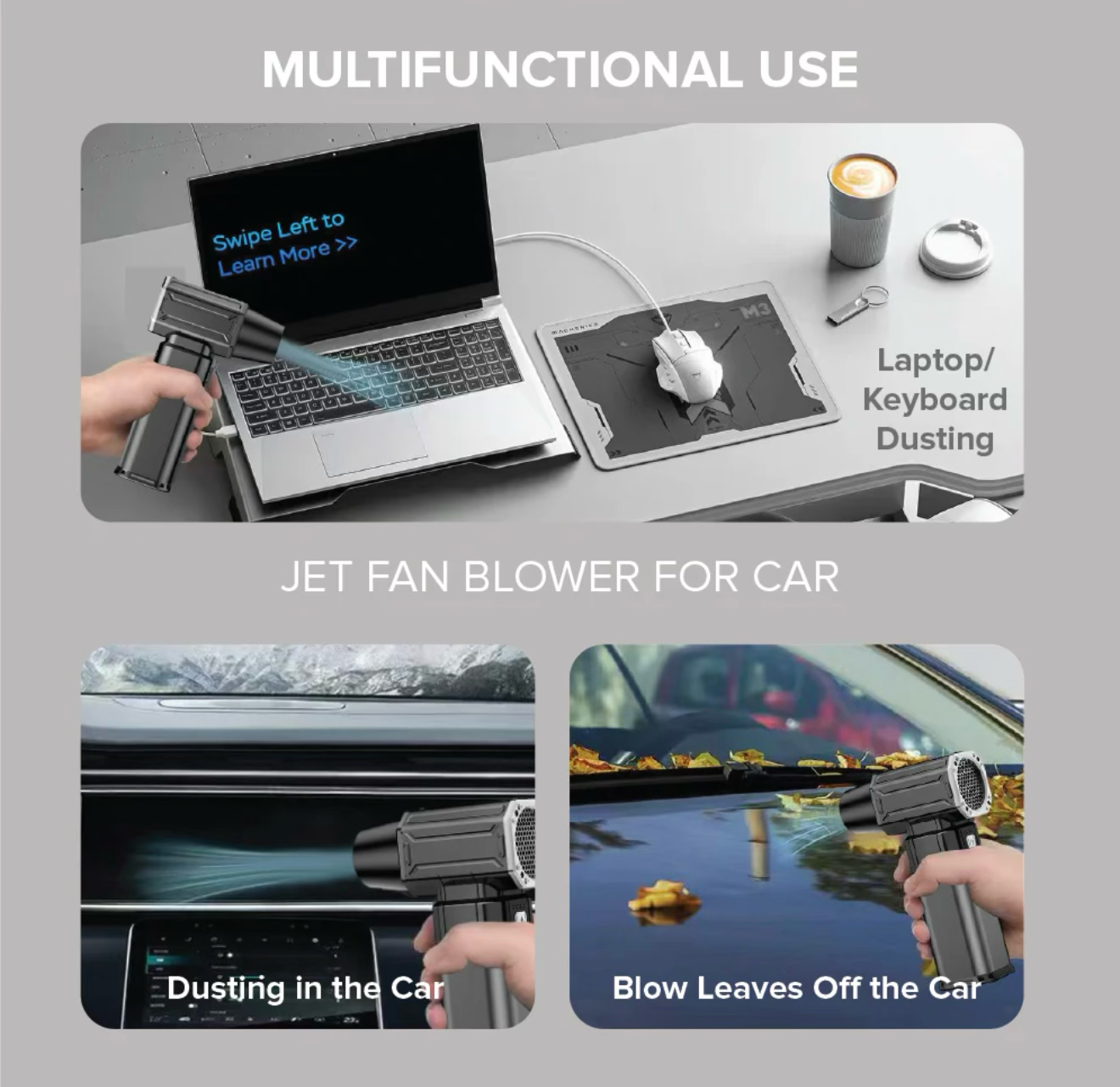 Stellar Mini Powerful Speed Air Duster | 130000 RPM | Rechargeable | 1 Year Warranty - Modheads.in