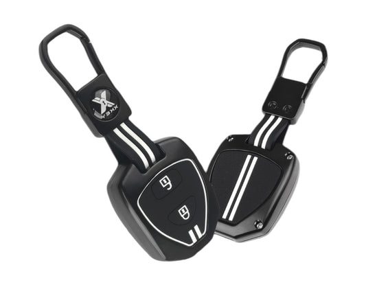 Black Metal Premium Key Cover For Toyota | 2 Button