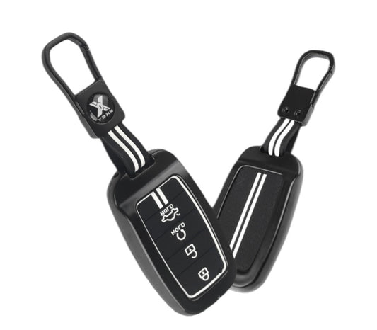 Black Metal Premium Key Cover For Kia | 4 Button