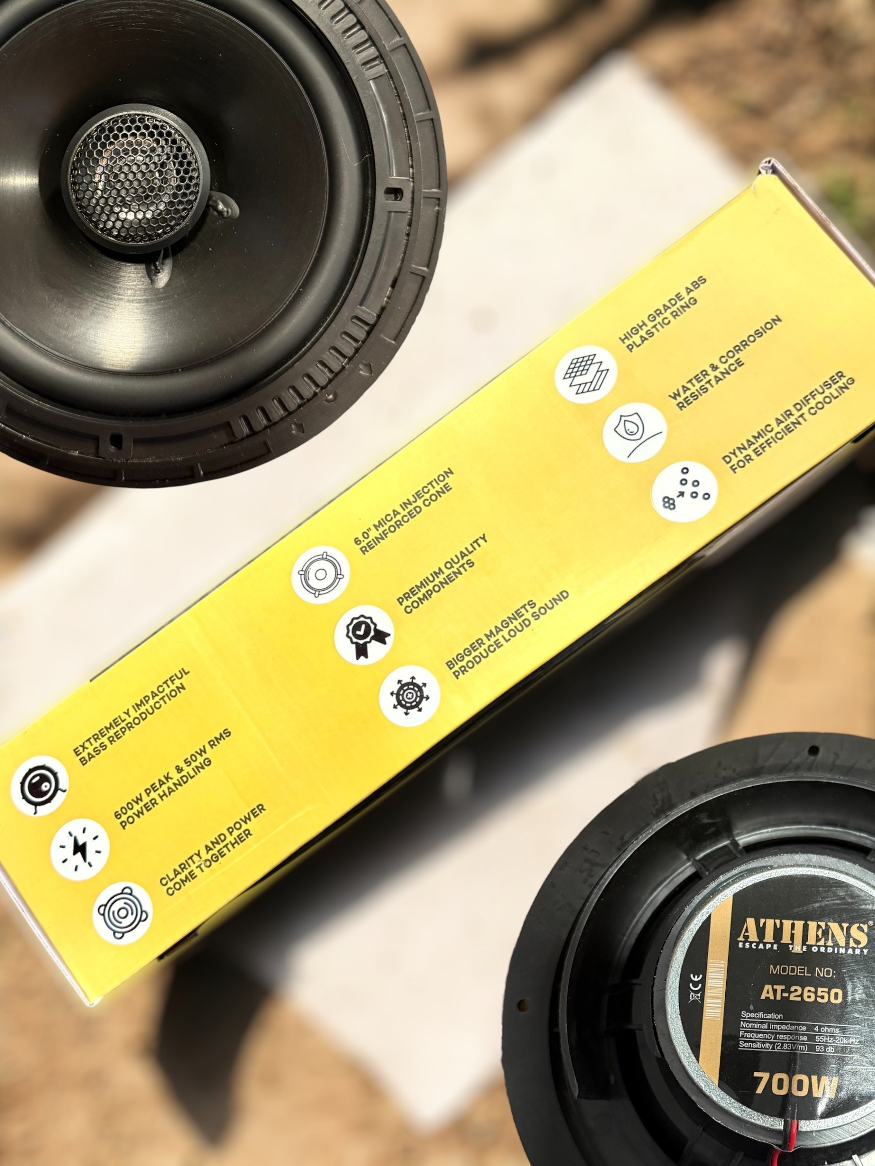 ATHENS AT-2650 700W | Two Way Coaxial Speaker | 1 Year Warranty - Modheads.in