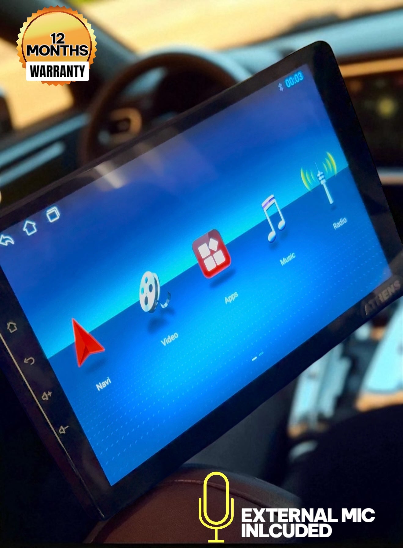 ATHENS 9" TS7 Android Player | 2/32 | 1 Year Warranty | QLED 1280 X 720P