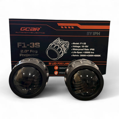 GCar F1-3S 2.0" Projector Fog Lights | Tri Color | 18 Months Warranty