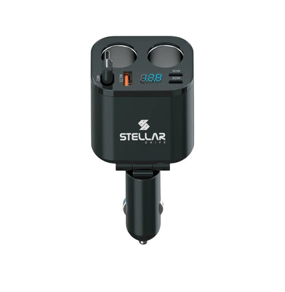 Stellar XC-17 | Dual 12V Car Mobile Charger | Fast Charging | Socket Splitter | 1 Year Warranty - Modheads.in
