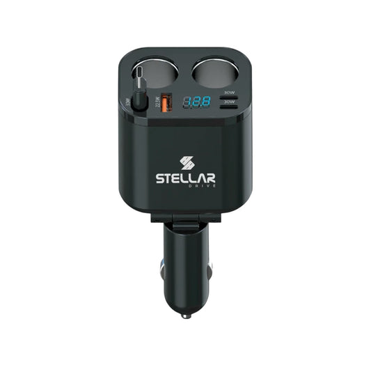 Stellar XC-17 | Dual 12V Car Mobile Charger | Fast Charging | Socket Splitter | 1 Year Warranty