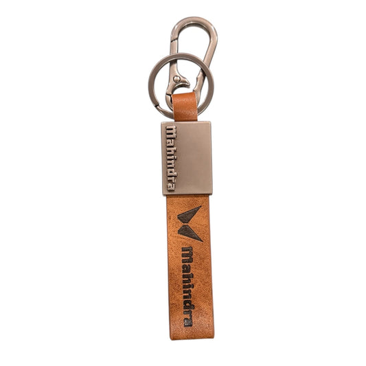 Premium Brown Keychain For Mahindra | New Logo | Heavy Duty - Modheads.in