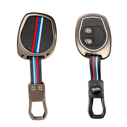 Grey Metal Keycover For Maruti Suzuki | 2 Button