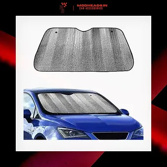 Front Foldable Silver Sunshade - Modheads.in